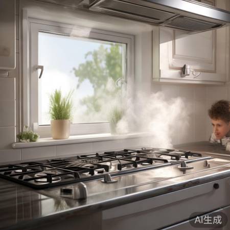 燃气灶用后通风，避免不适