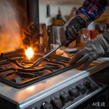 燃气灶熄火,管道可能堵塞