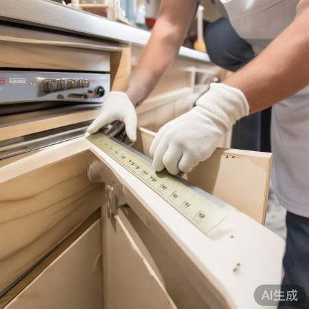 测量缝隙,确保挡板贴合