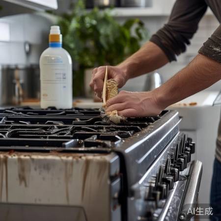 旧牙刷刷油烟机缝隙