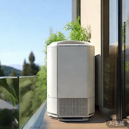 空气能热水器,节能环保,阳台风