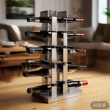 现代简约不锈钢酒架