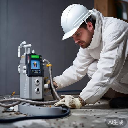 师傅安装燃气管道,确保无泄漏