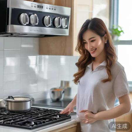 美的燃气灶易操作，人性化设计