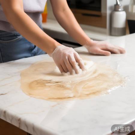 白醋助清洁，清水冲净。