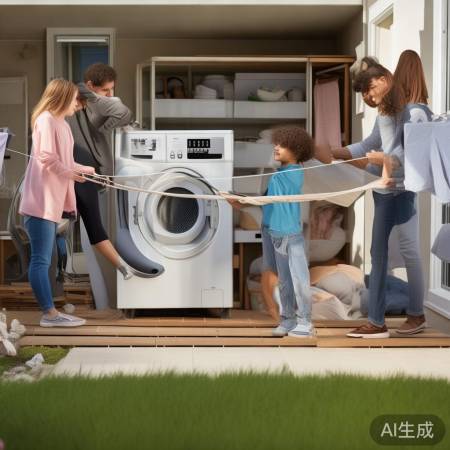 洗衣机晾衣杆,舒适距离随心定