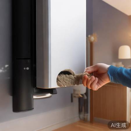 壁挂炉燃烧不畅,清理进风口