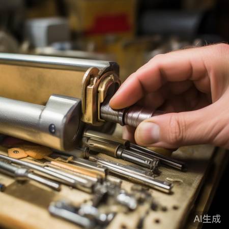 安装新锁芯,注意方向