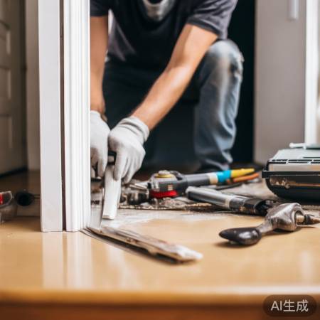 轻松搞定门封条，小心划伤手。