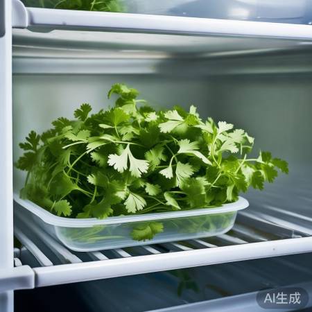 冰箱保鲜层放香菜