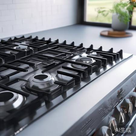 “苹果燃气灶易清洁，燃烧器独特