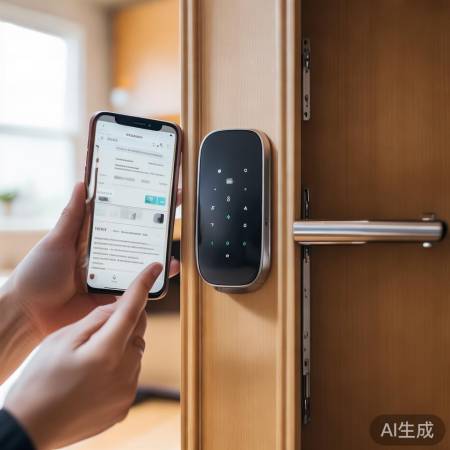 鸿利指纹锁，简易安装，DIY福