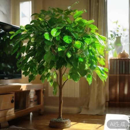 电视柜角落金钱树注意事项