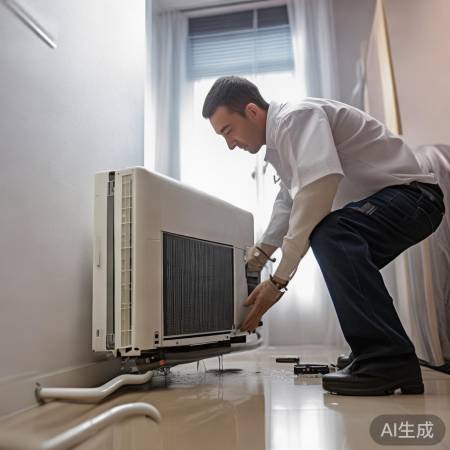 空调安装不规范，易滴水需检修