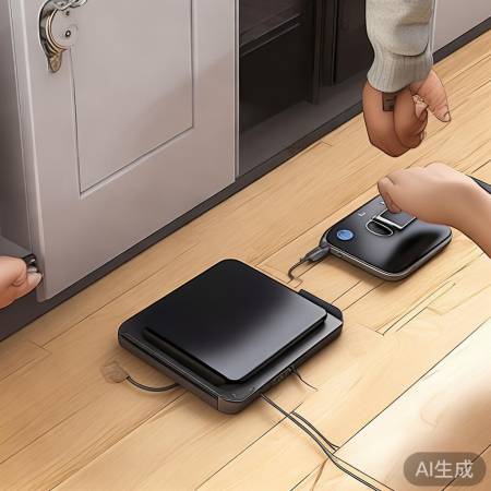 指纹锁充电防短路，拔插及时保安