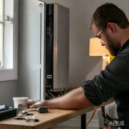 安装壁挂炉，细致耐心