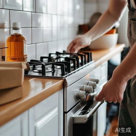 安全安装燃气灶，远离易燃物